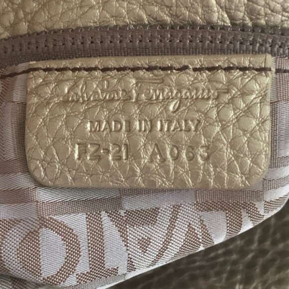 Salvatore Ferragamo Gold  Leather Hobo Handbag Purse - Picture 10 of 10